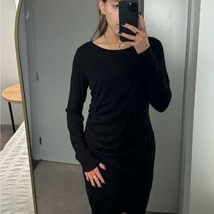 Elegant Black Long Sleeve Dress
